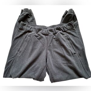Lululemon Black Stretch Waist Thick Jogger Sweatpants Pockets Size 12